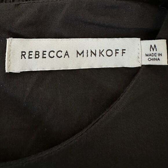 REBECCA MINKOFF Dress Tabby Ballloon Sleeve Smocked Mini Size M - Picture 12 of 15